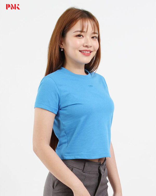 เสื้อยืด Crop สีฟ้า - Image 3