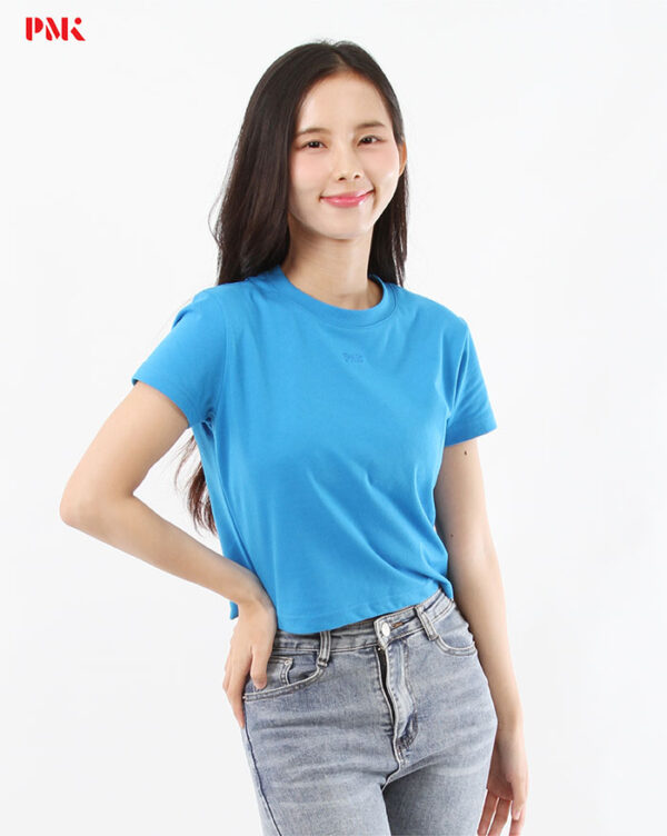 เสื้อยืด Crop สีฟ้า - Image 3