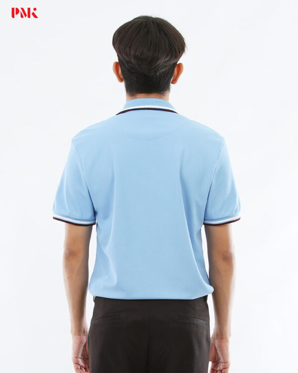 เสื้อโปโล Kaneko Charisma KM007 สีฟ้า - Image 4
