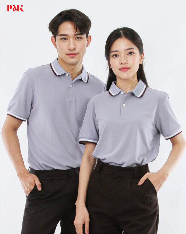 เสื้อโปโล Kaneko Charisma KM009 สีเทา