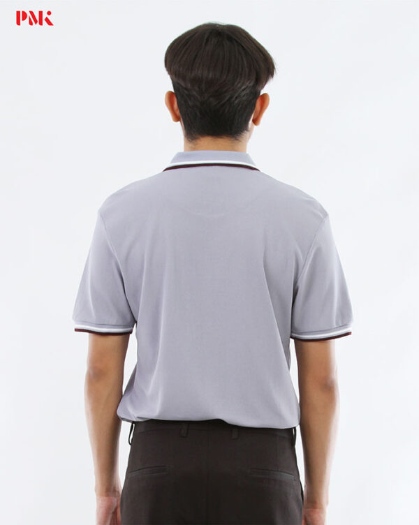 เสื้อโปโล Kaneko Charisma KM009 สีเทา - Image 4