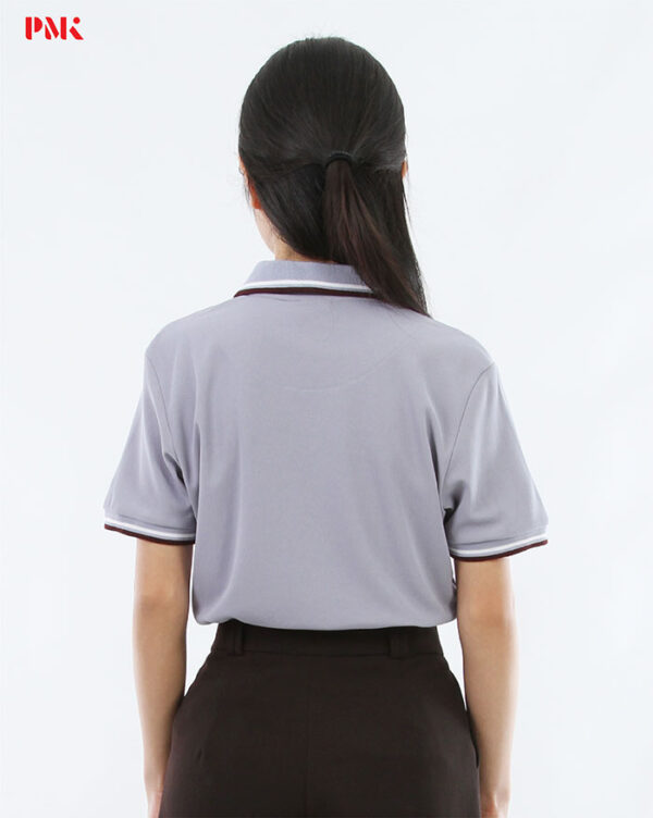 เสื้อโปโล Kaneko Charisma KM009 สีเทา - Image 7