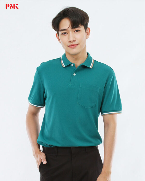 เสื้อโปโล Kaneko Charisma KM008 สีเขียว - Image 2