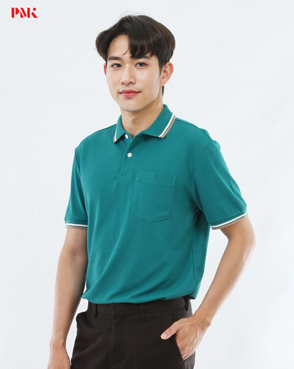เสื้อโปโล Kaneko Charisma KM008 สีเขียว - Image 3