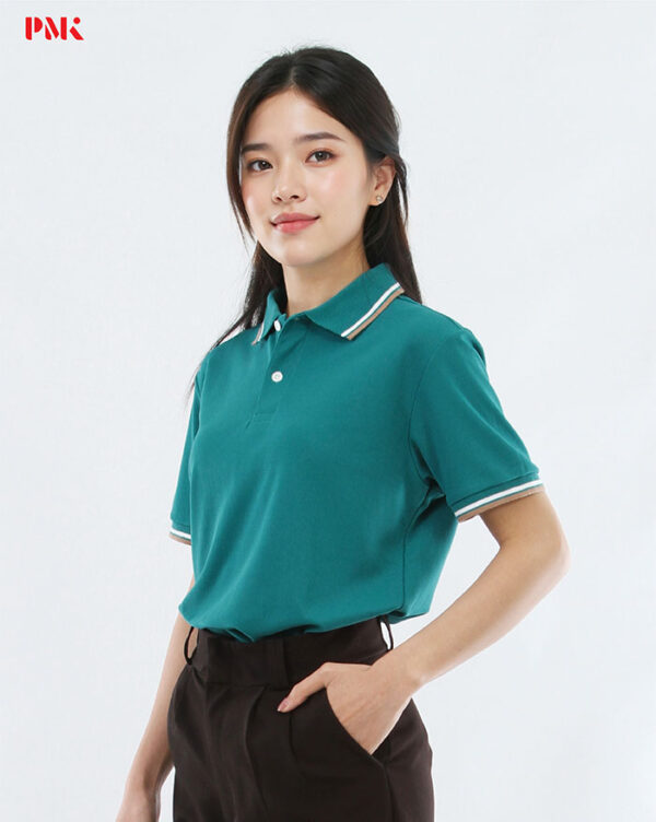 เสื้อโปโล Kaneko Charisma KM008 สีเขียว - Image 6