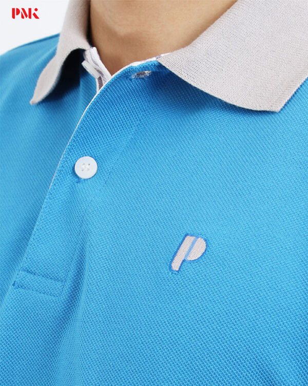เสื้อโปโล Coolplus Coolway สีฟ้าเข้มปกเทา - Image 6