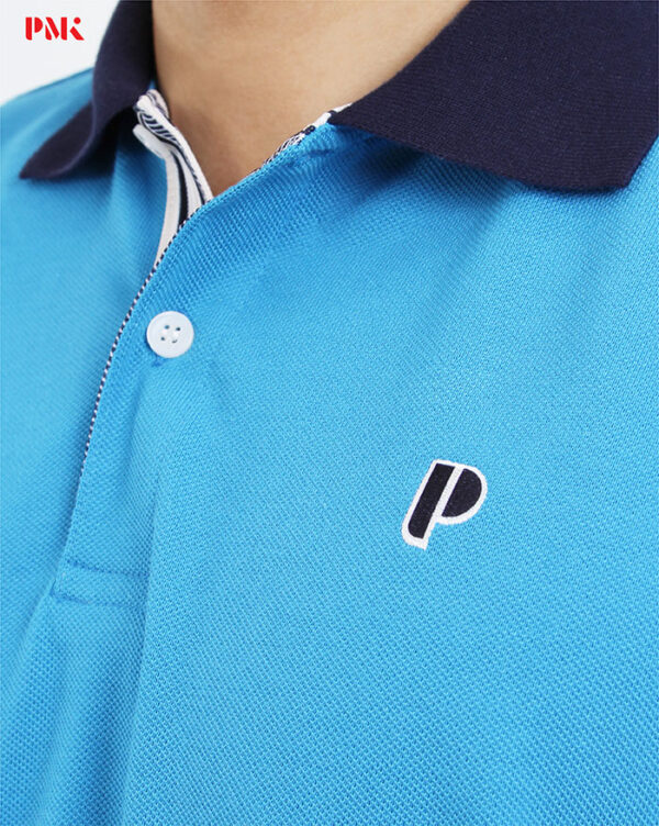 เสื้อโปโล Coolplus Coolway สีฟ้าเข้มปกกรมท่า - Image 6