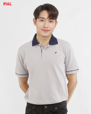 เสื้อโปโล Coolplus Coolway สีเทาปกกรมท่า