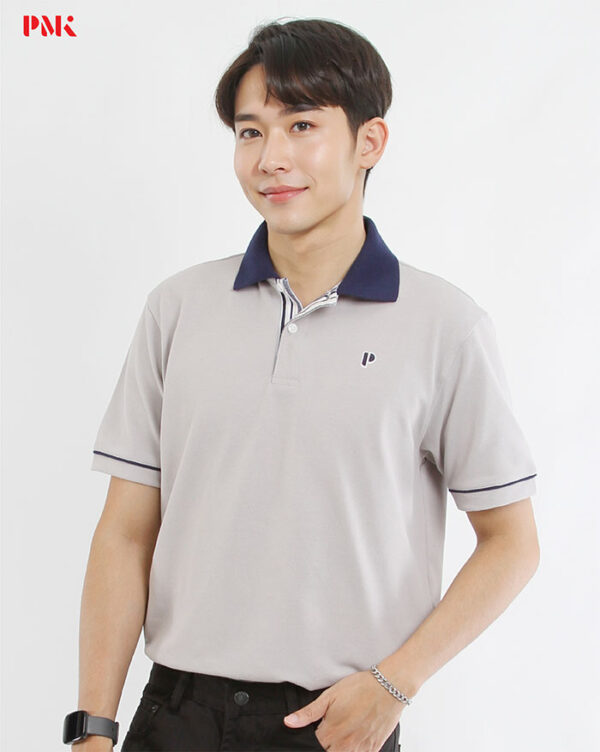 เสื้อโปโล Coolplus Coolway สีเทาปกกรมท่า - Image 2