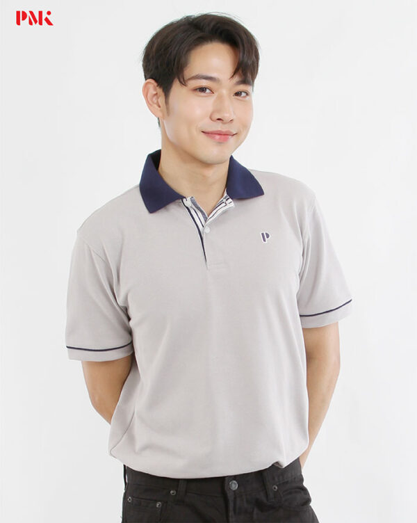 เสื้อโปโล Coolplus Coolway สีเทาปกกรมท่า - Image 3