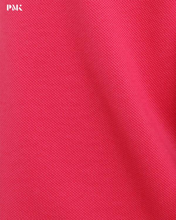 เสื้อโปโล Coolplus Coolway สีชมพูบานเย็นปกดำ - Image 8