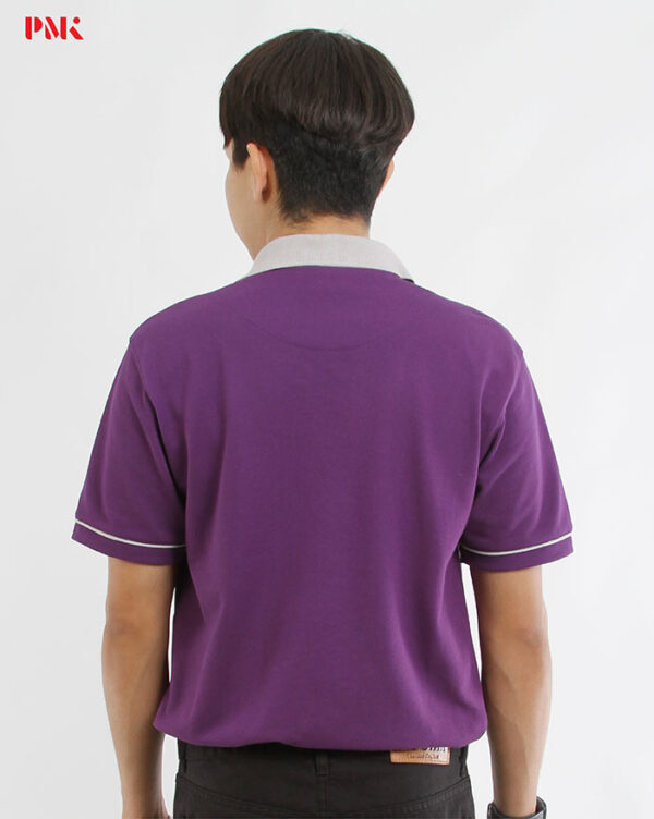 เสื้อโปโล Coolplus Coolway สีม่วงปกเทา - Image 4