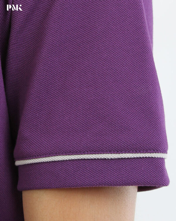 เสื้อโปโล Coolplus Coolway สีม่วงปกเทา - Image 7