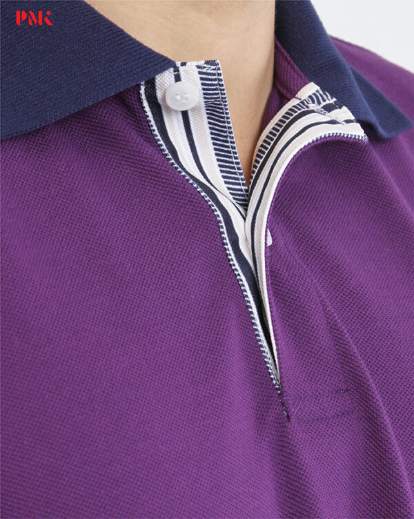 เสื้อโปโล Coolplus Coolway สีม่วงปกกรมท่า - Image 5