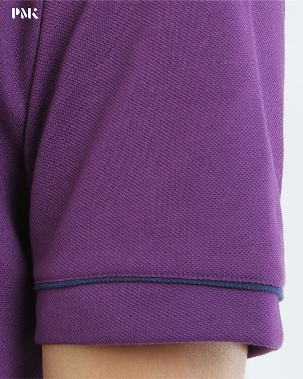เสื้อโปโล Coolplus Coolway สีม่วงปกกรมท่า - Image 7