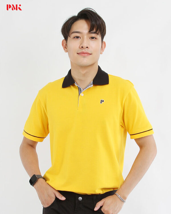 เสื้อโปโล Coolplus Coolway สีเหลืองปกดำ - Image 3