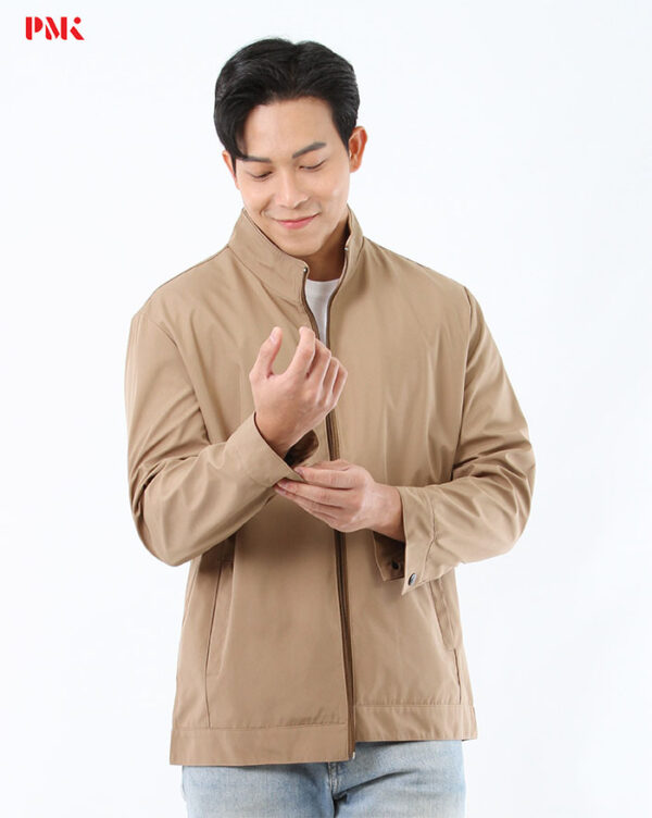 แจ็คเก็ต Simply คอจีน สีน้ำตาล - Image 3