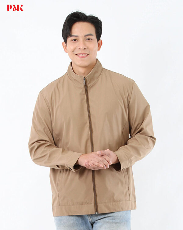 แจ็คเก็ต Simply คอจีน สีน้ำตาล - Image 4