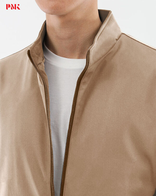 แจ็คเก็ต Simply คอจีน สีน้ำตาล - Image 6