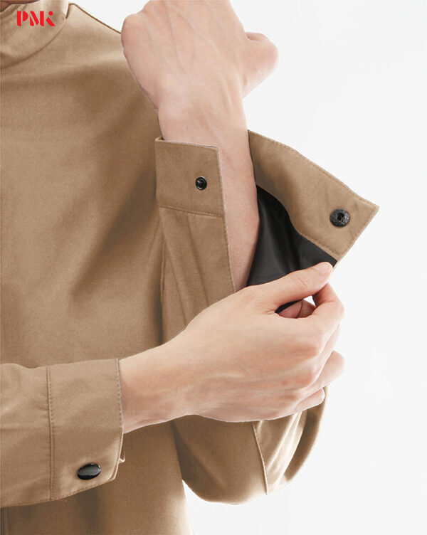 แจ็คเก็ต Simply คอจีน สีน้ำตาล - Image 7