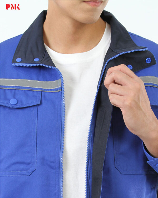 เสื้อช็อปแขนยาว Active Pro สีน้ำเงินตัดต่อกรมท่า - Image 5