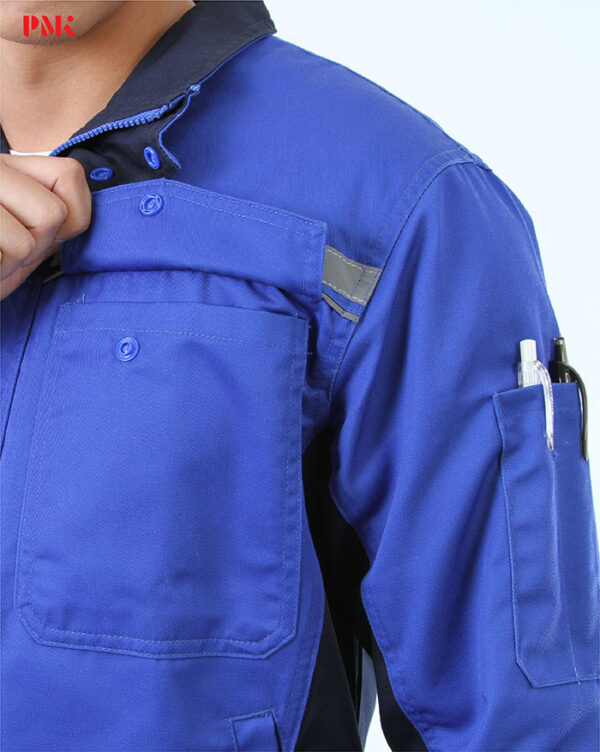 เสื้อช็อปแขนยาว Active Pro สีน้ำเงินตัดต่อกรมท่า - Image 6