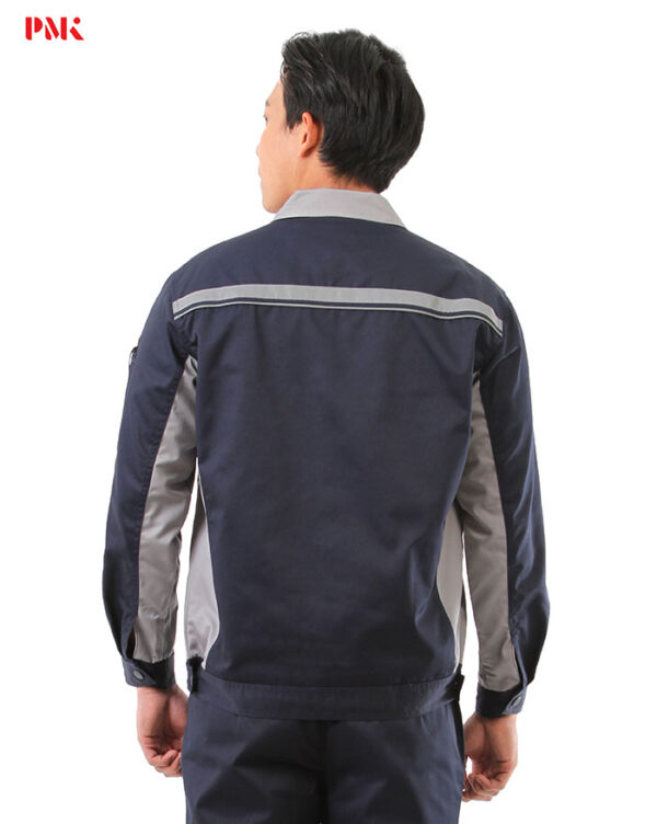 เสื้อช็อปแขนยาว Active Pro สีกรมท่าตัดต่อเทา - Image 4