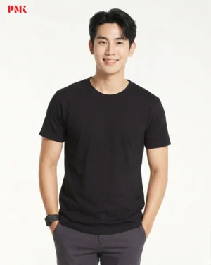 เสื้อยืดคอกลม Ultra Light Cotton สีดำ