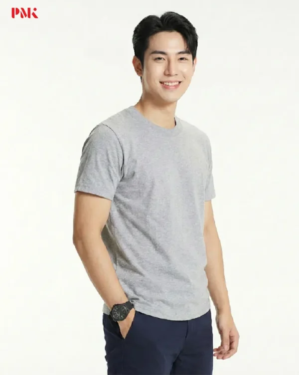 เสื้อยืดคอกลม Ultra Light Cotton สีเทาท็อปดราย