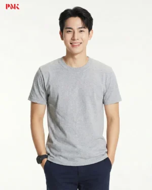 เสื้อยืดคอกลม Ultra Light Cotton สีเทาท็อปดราย