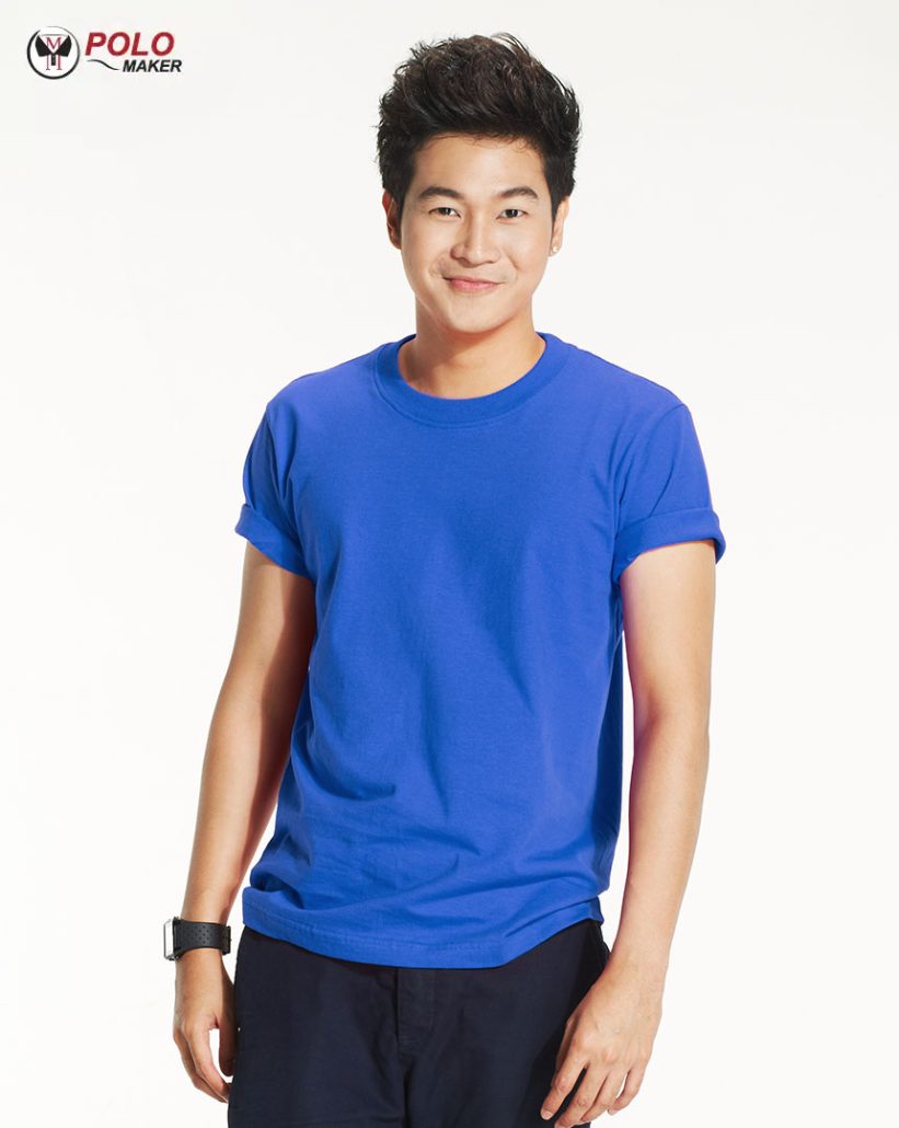 เสื้อยืดคอกลม Ultra Comfort Cotton สีฟ้า