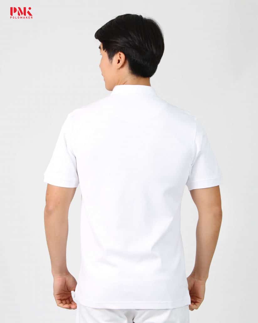 เสื้อโปโล CoolPlus CKS03 สีขาว (ฟังก์ชันกลับหน้าผ้า)