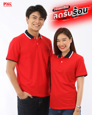 เสื้อโปโล Kaneko Summer 01PK116 สีแดง