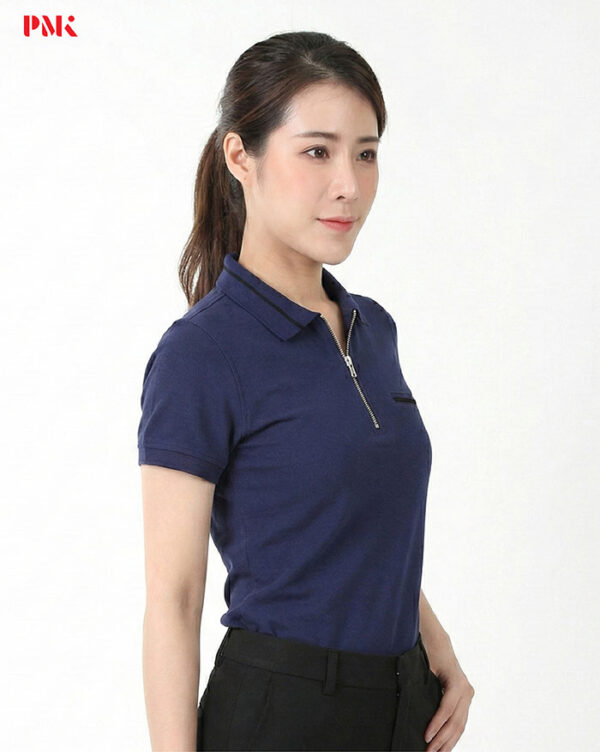 เสื้อโปโล CoolPlus CA Zipper Wear สีกรมท่า
