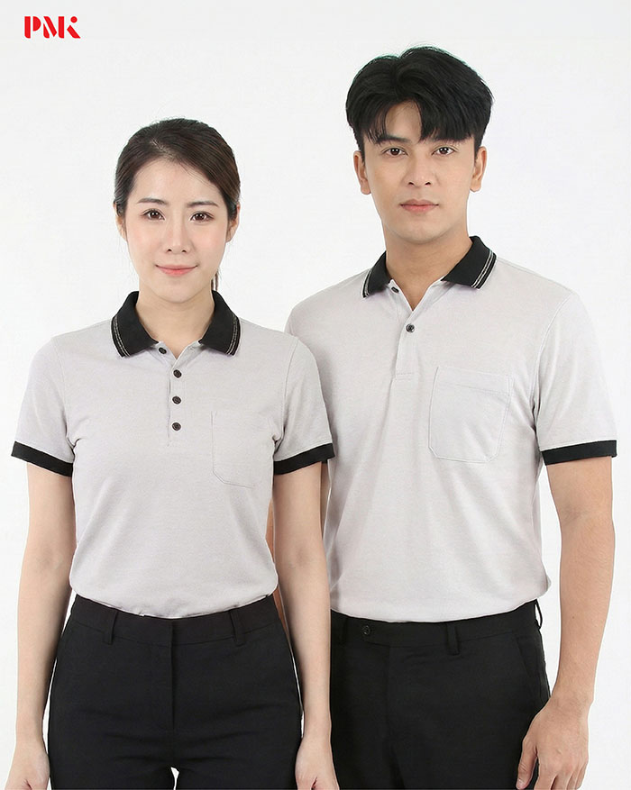 เสื้อโปโล Coolplus CZ Knit Collar สีเทา