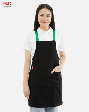 ผ้ากันเปื้อน Solon X Twotone สีดำสายเขียว