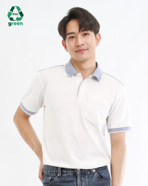 เสื้อโปโลรีไซเคิล Re-Fresh สีขาว