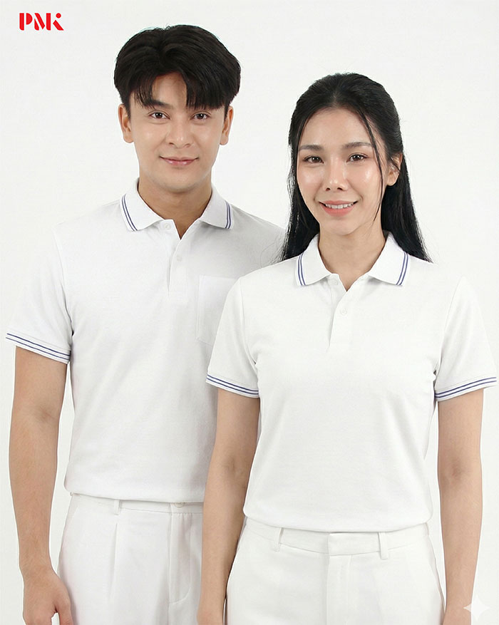 เสื้อโปโล Coolplus Oxy สีขาว