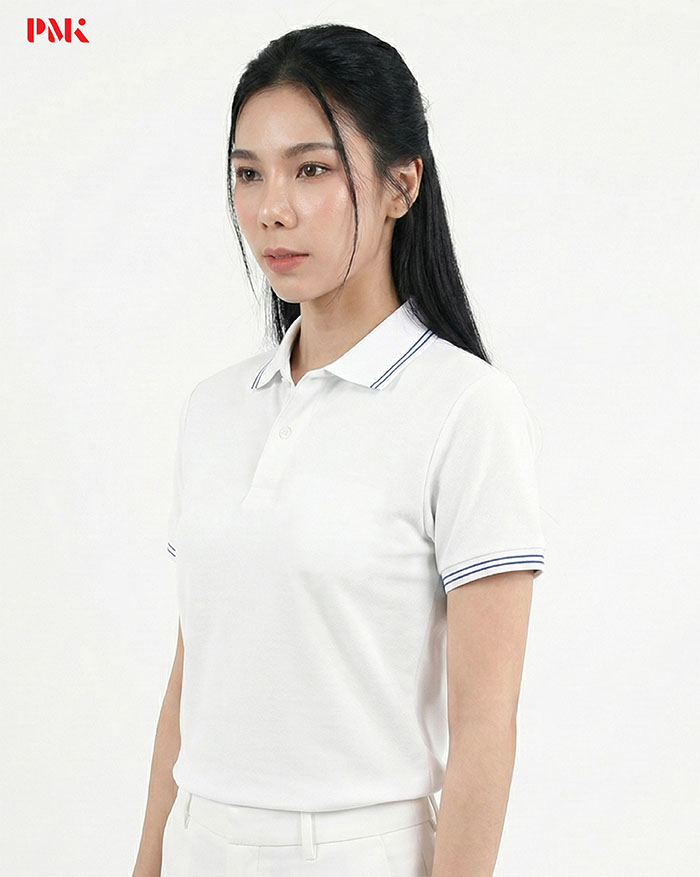 เสื้อโปโล Coolplus Oxy สีขาว - Image 7