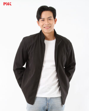 แจ็คเก็ต Simply คอจีน สีดำ