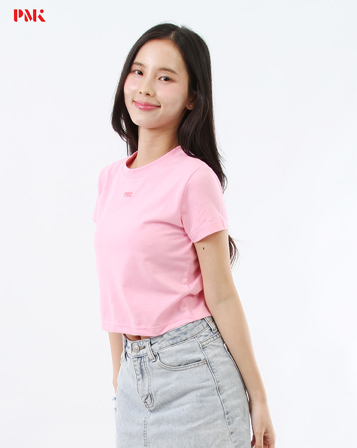เสื้อยืด Crop สีชมพู - Image 2