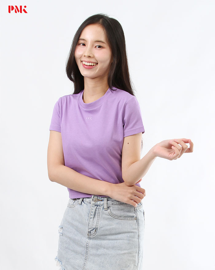 เสื้อยืด Crop สีม่วง - Image 4