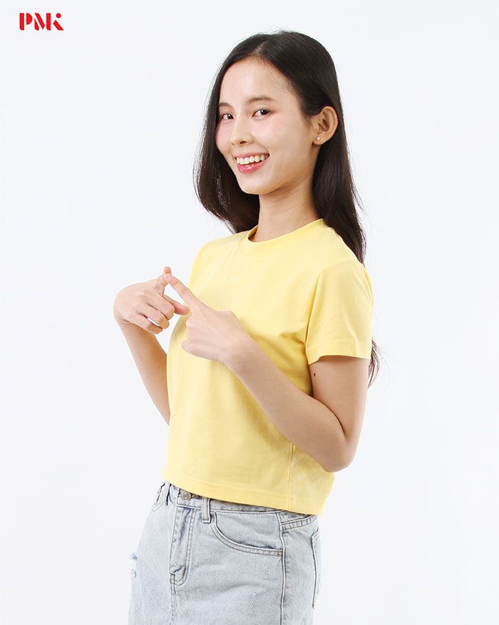 เสื้อยืด Crop สีเหลือง - Image 4