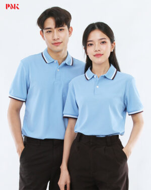 เสื้อโปโล Kaneko Charisma KM007 สีฟ้า