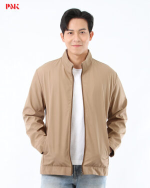 แจ็คเก็ต Simply คอจีน สีน้ำตาล