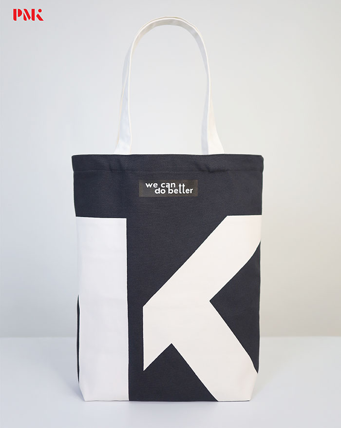 กระเป๋าผ้าแคนวาส รุ่น Move สีเทาเข้ม - Image 2