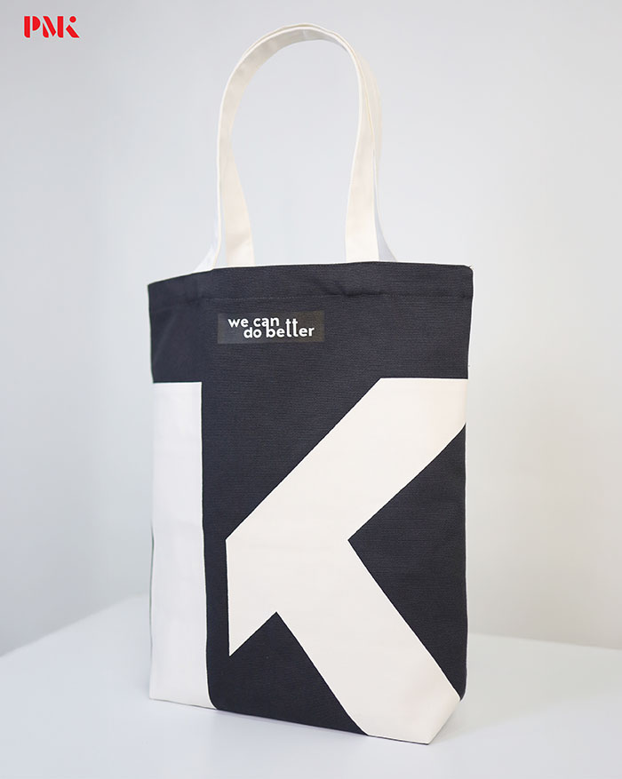 กระเป๋าผ้าแคนวาส รุ่น Move สีเทาเข้ม - Image 3