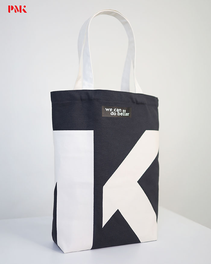 กระเป๋าผ้าแคนวาส รุ่น Move สีเทาเข้ม - Image 4