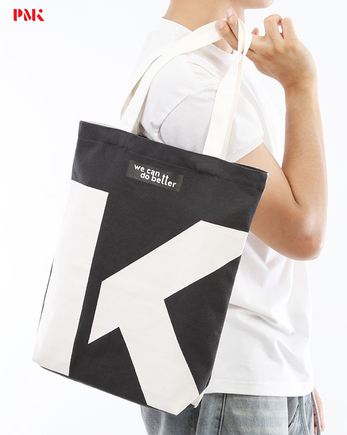 กระเป๋าผ้าแคนวาส รุ่น Move สีเทาเข้ม - Image 6