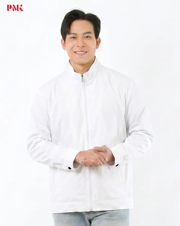 แจ็คเก็ต Simply คอจีน สีขาว - Image 2